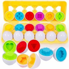 Jajka Montessori - łączenie kształtów i kolorów