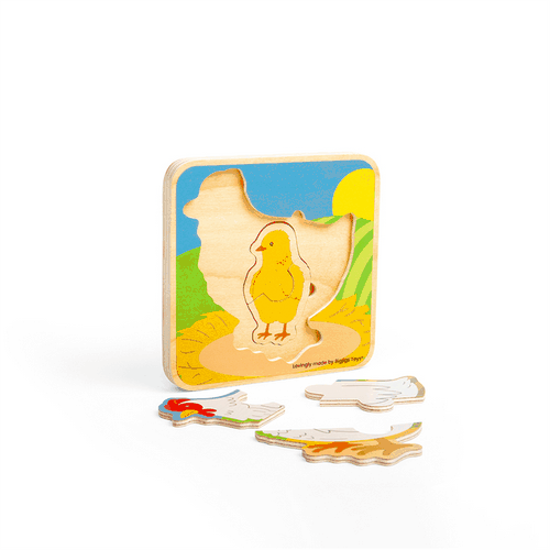 Bigjigs Toys Puzzle Le cycle de vie d'une poule