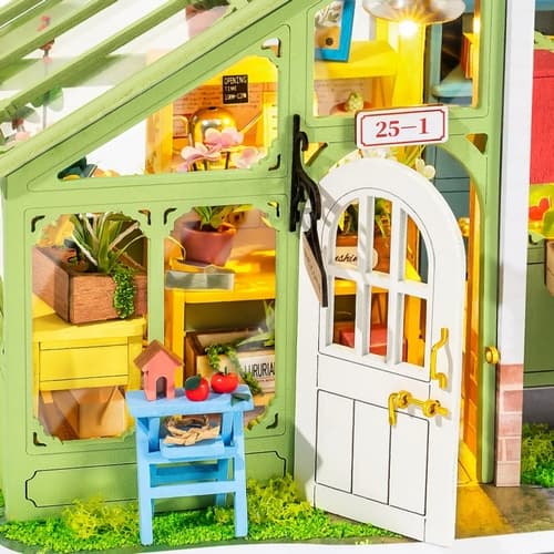 Casa en miniatura RoboTime Flores para la reunión de primavera