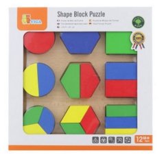 Viga Puzzle en bois - couleurs et formes