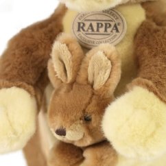 Cangur de pluș Rappa cu pui 37 cm ECO-FRIENDLY