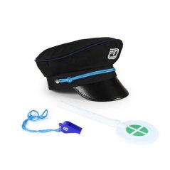 Set Căi ferate cehe plastic/fabric șapcă, fluier, clapetă