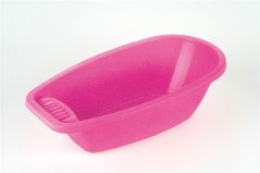 Cădiță mare roz pentru păpuși, fără accesorii, 50 cm