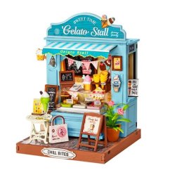 RoboTime 3D fa puzzle miniatűr ház fagylalt állvány