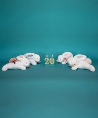 Zestaw upominkowy Doudou - Pluszowy królik z beżowym pomponem 25 cm
