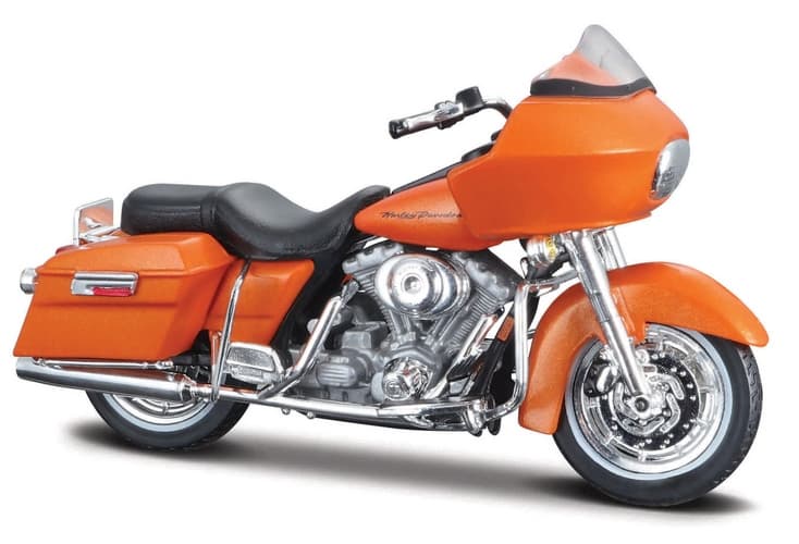 Maisto - HD - Moto - 2002 FLTR Road Glide, orange métallique, blister, 1:18