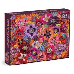 Puzzle Galison Abejas entre flores de amapola 1000 piezas