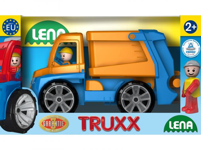 Lena 4416 Cars Truxx smetiarske auto, dekoratívny kartón