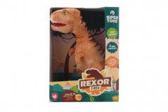 Peluche T-Rex son 38 cm marron