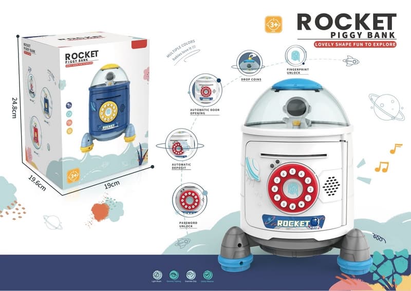 Bavytoy Dětský trezor raketa