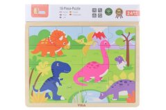 Viga Puzzle en bois 16 pièces - dinosaures