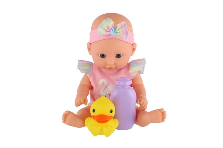 Păpușă bebeluș 26cm cu cadă de baie și accesorii