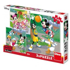 Puzzle Walt Disney Mickey a Minnie športovci 3x55d
