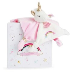 Doudou Zestaw upominkowy - pluszowy jednorożec różowy 20 cm