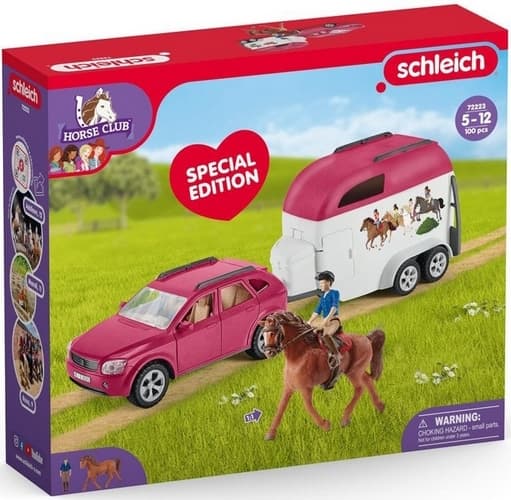 Schleich 72223 Versión básica del coche de aventuras con remolque - edición especial