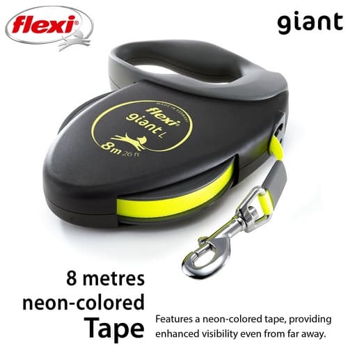 Flexi Vodítko Giant L pásek 8m černo-žluté