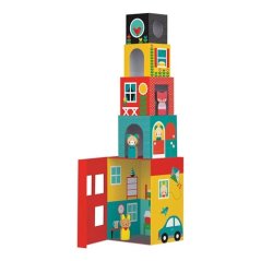 Petit Collage Tour de cubes 1-2-3 avec personnages