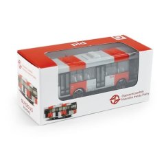 Fém busz PID Prága piros 8 cm