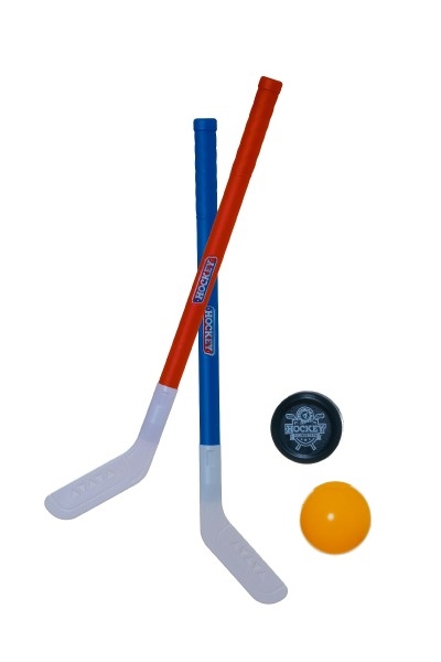 Hokejka na pozemný hokej 2ks plastová 72cm + florbalka + puk