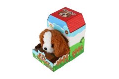 Câine Max 15x12cm acționat de baterie cu sunet cu mișcare în cutie