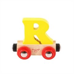 Bigjigs Rail Wagon Calea ferată din lemn - litera R