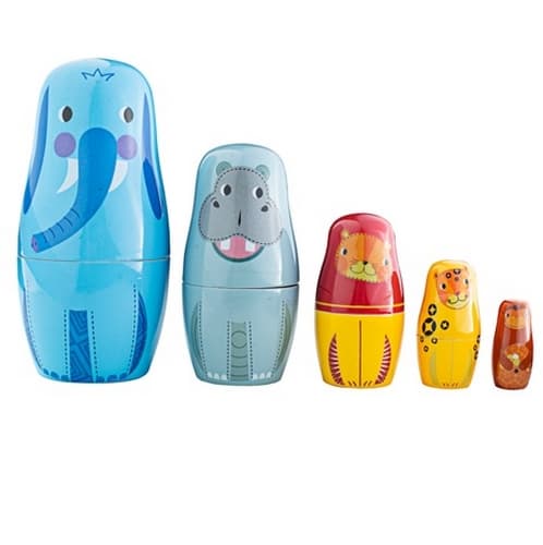 Tidlo Matryoshka animali della giungla