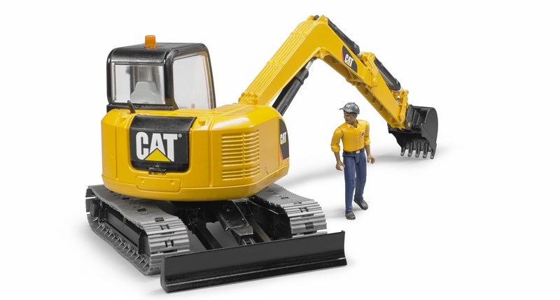 Bruder 2466 CAT mini excavateur avec figurine