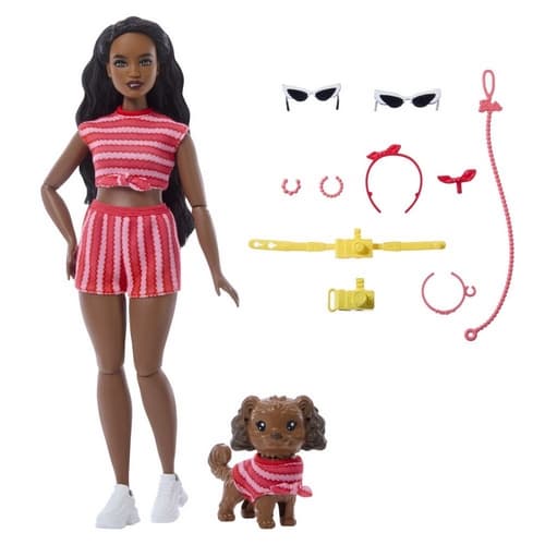 Barbie panenka styl pro dva - proužky