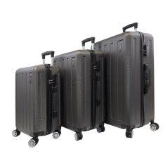 Bavy Cestovní kufr skořepinový Stripes Dark grey - set 3 ks