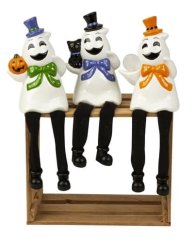 Halloweenský smějcí se duch s visícíma nohama