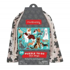 Mudpuppy Puzzle Psy v látkovom vrecku 36 dielov