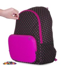 PIXIE CREW plecak rekreacyjny BLACK WITH FUCHSIE POINT