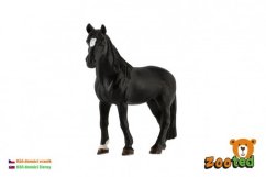 Cheval domestique corbeau zooted plastique 13cm dans sac
