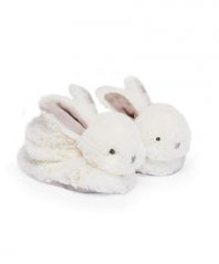Zestaw upominkowy Doudou - Zestaw bucików z grzechotkami królik 0-6 miesięcy