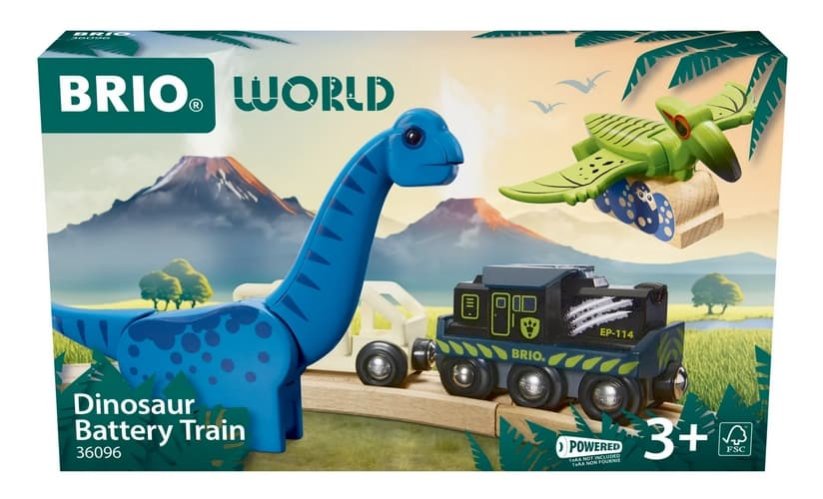 Tren de dinosaurios a pilas