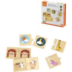 Puzzle en bois opposés