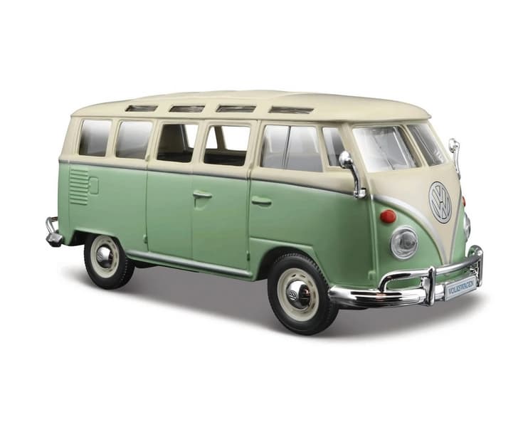 Maisto - Volkswagen Van Samba, zelená/krémová, 1:25