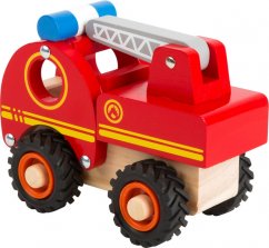Camion de pompieri din lemn cu picior mic și scară