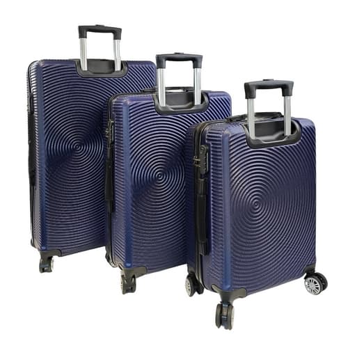 Bavy Cestovní kufr skořepinový Circle Navy - set 3 ks