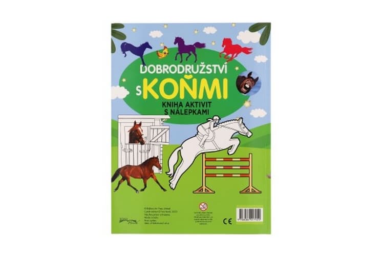 Libro de actividades con pegatinas Aventuras con caballos 21x28cm