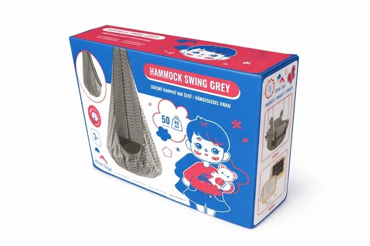 2Kids Toys Závěsný houpací vak šedý