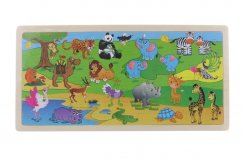 Drevené puzzle safari 96 dielikov