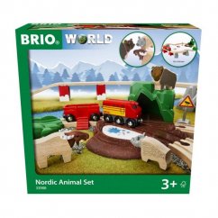 Brio Train track Set d'animaux de la forêt nordique