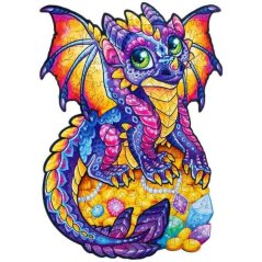 PUZZLES DE COULEUR EN BOIS - Dragon enchanté