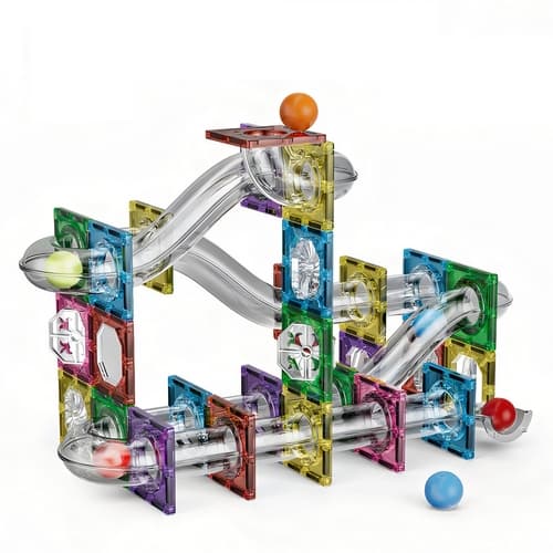 Magnetická stavebnice Kuličkodráha maxi 78 ks