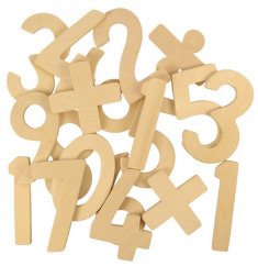 Jucării Bigjigs Toys Cifre din lemn cu semne