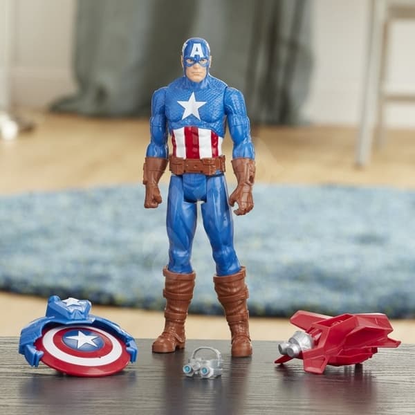 Figura Avengers Capitan America cu accesoriu Power FX