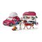 Schleich Adventure autó utánfutóval és lóval