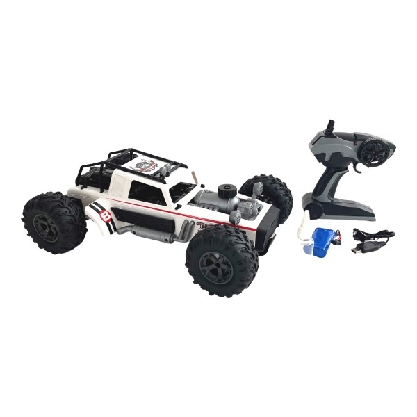 Auto RC bílé vypouštějící páru