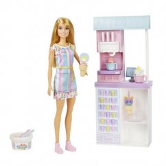 Barbie herný set predavač zmrzliny blondínka